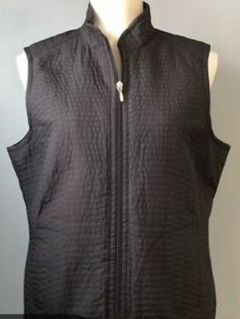 Women’s Talbots Black Quilted Zip-Front Vest For Fall